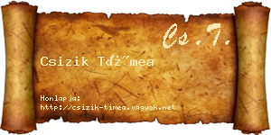 Csizik Tímea névjegykártya